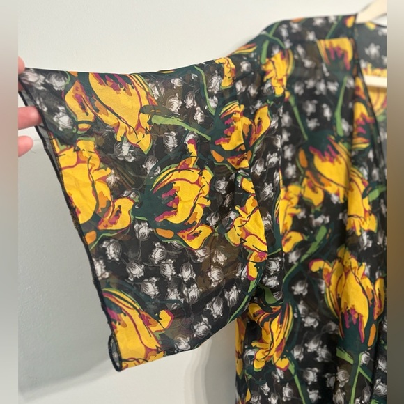 LuLaRoe Fringe Trim Cover Up Kimono Coastal - Picture 4 of 7